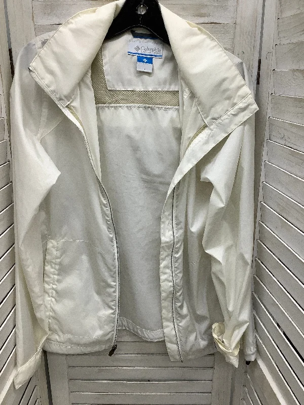 Men's Coats with HoodsJacket Windbreaker By Columbia In White, Size: M