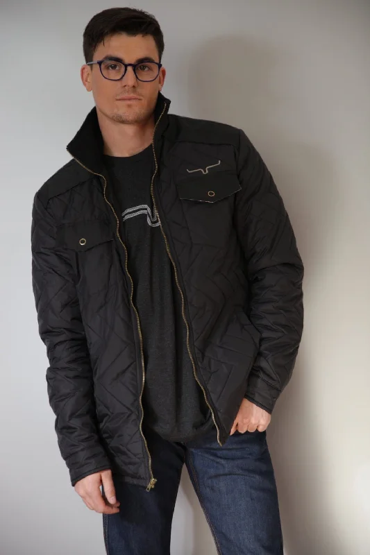 Weather-Resistant Men's CoatsKimes Ranch Mens Skink Jacket Black 100% Nylon Quilted Weather-Resistant Men's CoatsKimes Ranch Mens Skink Jacket Black 100% Nylon Quilted