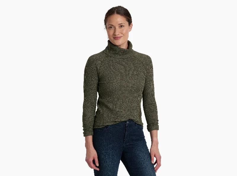 Versatile Men's Pea CoatsWomen's Petra Turtleneck - Dark Moss