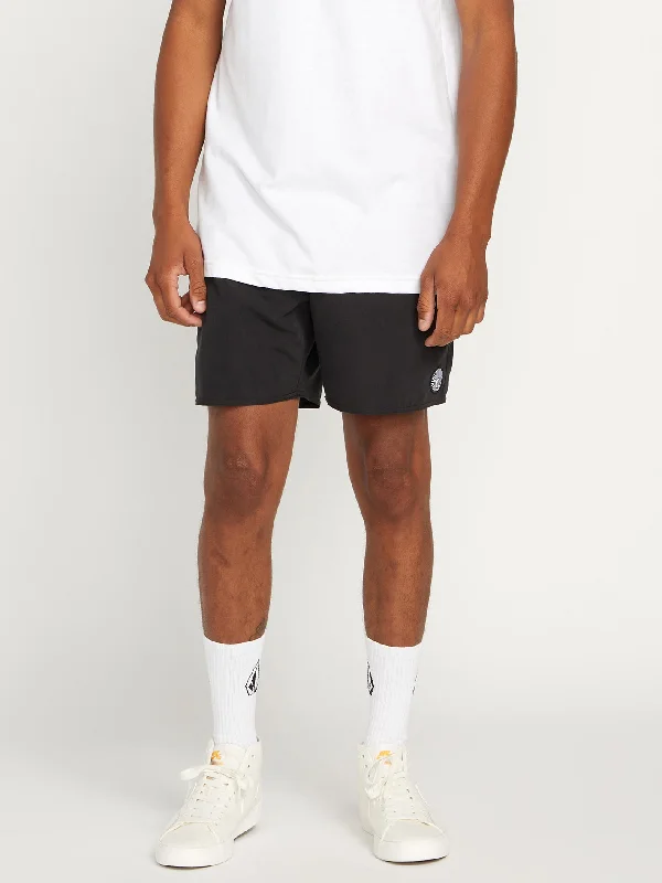 High-Quality Men's Duffle CoatsLido Solid Trunks - Black