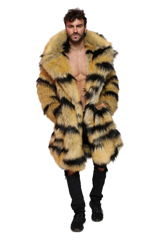 Men's Coats for Dressy OccasionsMen's Dutch Coat in "Abstract Tiger"