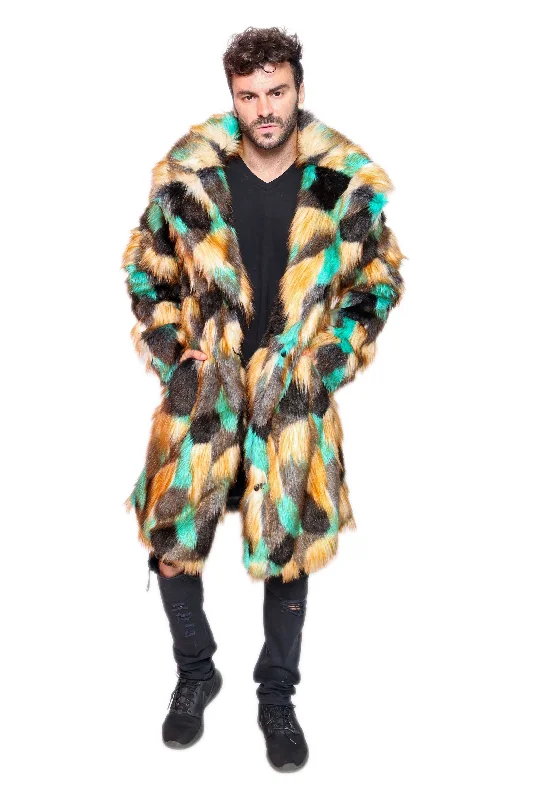 Versatile Men's Pea CoatsMen's Dutch Coat in "Acid Poly Green"