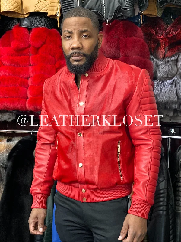 Men's Coats for Formal EventsMen's Meek Bomber Jacket Red
