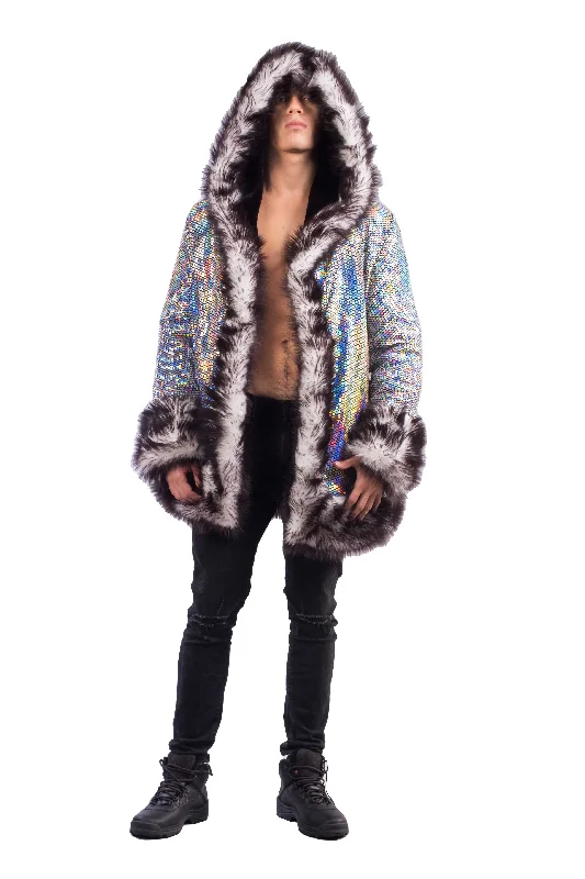 Men's Coats with Ripstop FabricMen's Wizard Coat in "Black Disco"