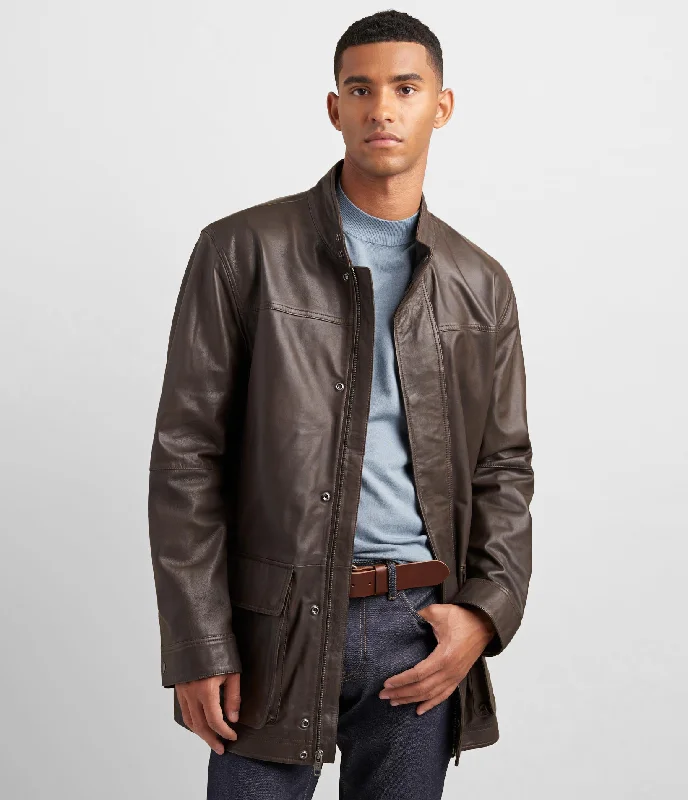 Men's Coats for SnowshoeingGenuine Leather Car Coat