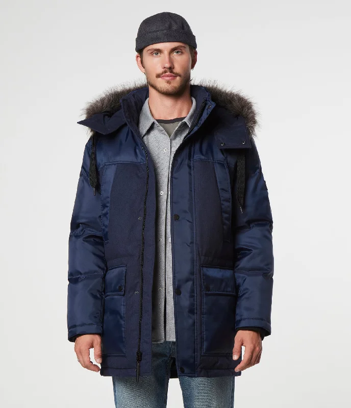Men's Coats for SnowboardingTripp Removable Faux Fur Hooded Parka
