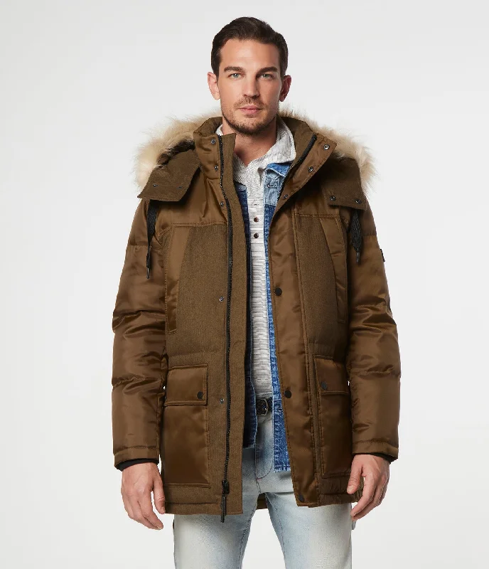 Men's Coats with Quick-Dry FabricTripp Removable Faux Fur Hooded Parka