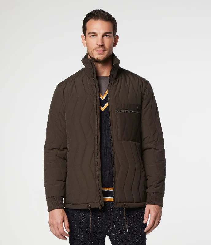 Men's Coats with Hand WarmersFloyd Zigzag Bomber