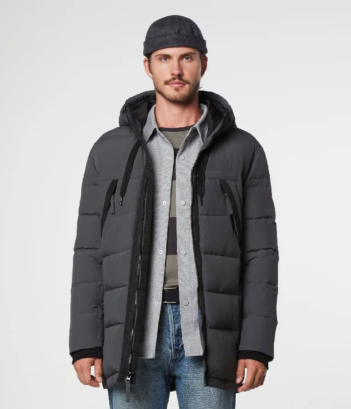 Men's Coats with Contrast StitchingHolden Crinkle Shell