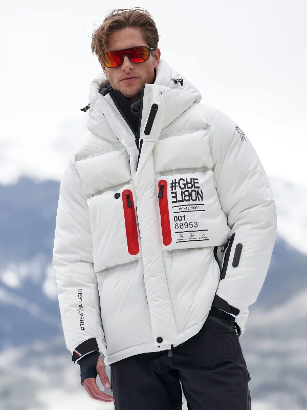 Men's Coats with LiningMontleger Stripe Ski Jacket