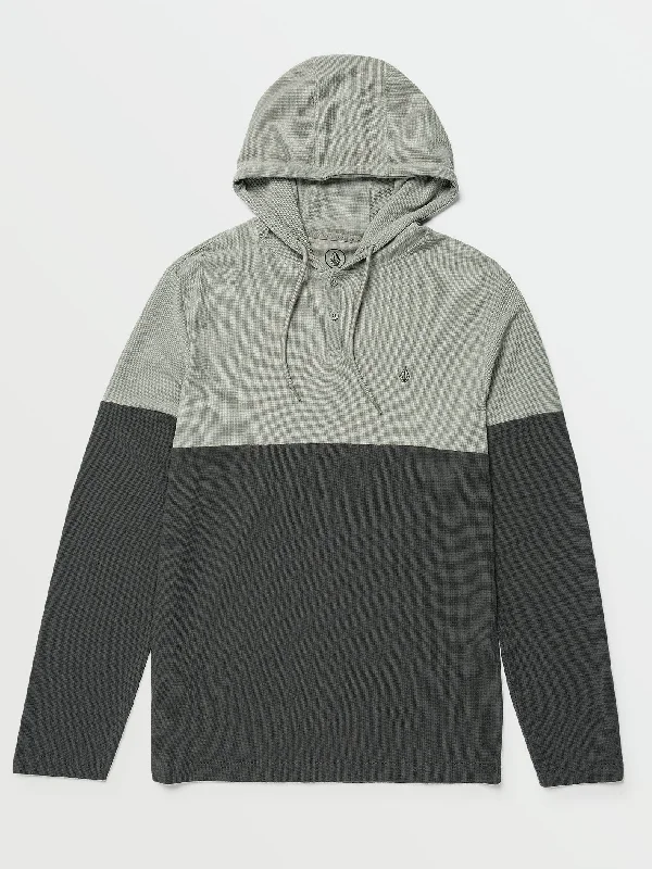 Men's Coats with Adjustable HemsNunez Colorblocked Thermal - Asphault Black