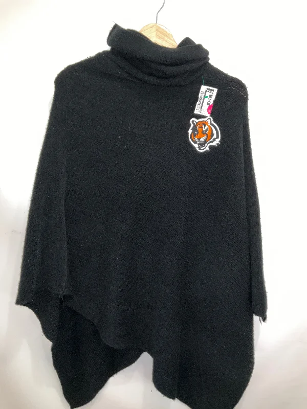 Versatile Men's Pea CoatsPoncho By Nfl In Black, Size: Os