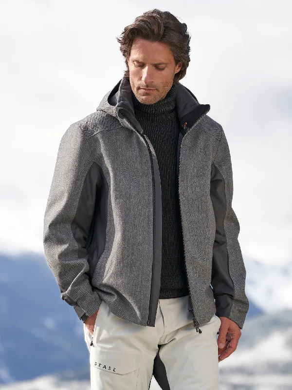 Men's Coats for Outdoor ActivitiesPowder Tec Wool Shell Ski Jacket