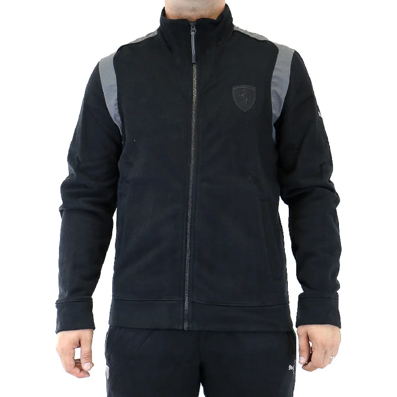 Men's Coats with Quick-Dry FabricPuma Ferrari Sweat Jacket - Black - Mens