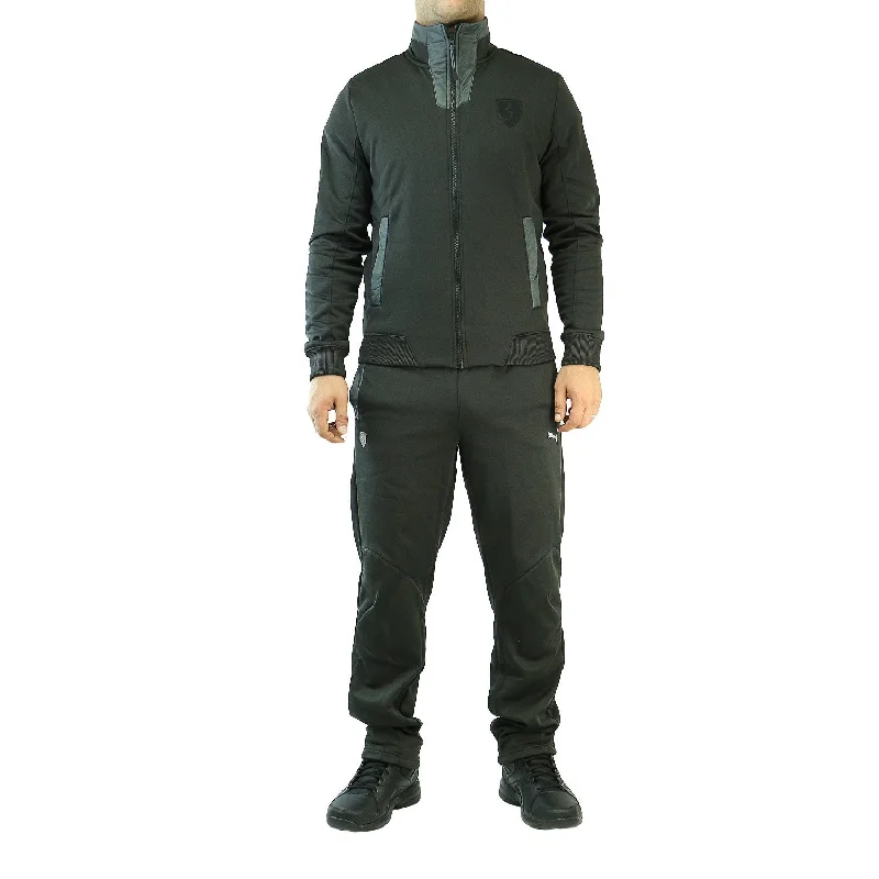 Men's Coats with Relaxed FitsPuma Ferrari Fashion Jacket & Pants Track Suit Set - Black - Mens Men's Coats with Relaxed FitsPuma Ferrari Fashion Jacket & Pants Track Suit Set - Black - Mens