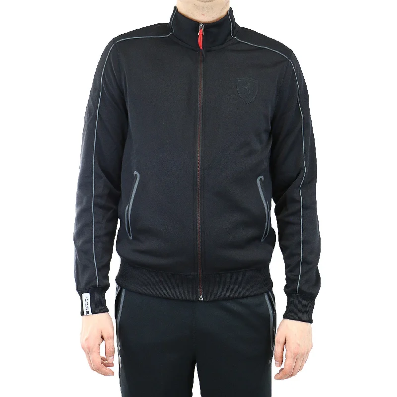 Men's Coats with Ripstop FabricPuma Ferrari Track Jacket - Black - Mens