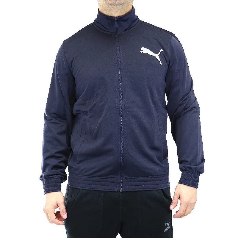 Men's Coats for City WearPuma  Contrast Front-Zip Track Jacket  - Navy/White - Mens