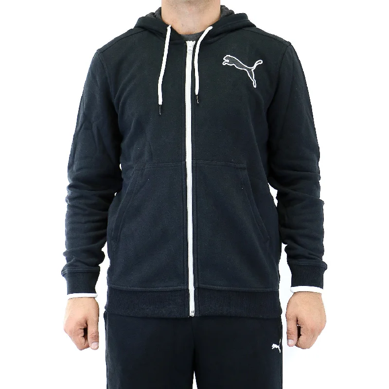 Men's Coats with Snap ButtonsPuma Full Zip Hooded Jacket full zip hoody - Black - Mens Men's Coats with Snap ButtonsPuma Full Zip Hooded Jacket full zip hoody - Black - Mens