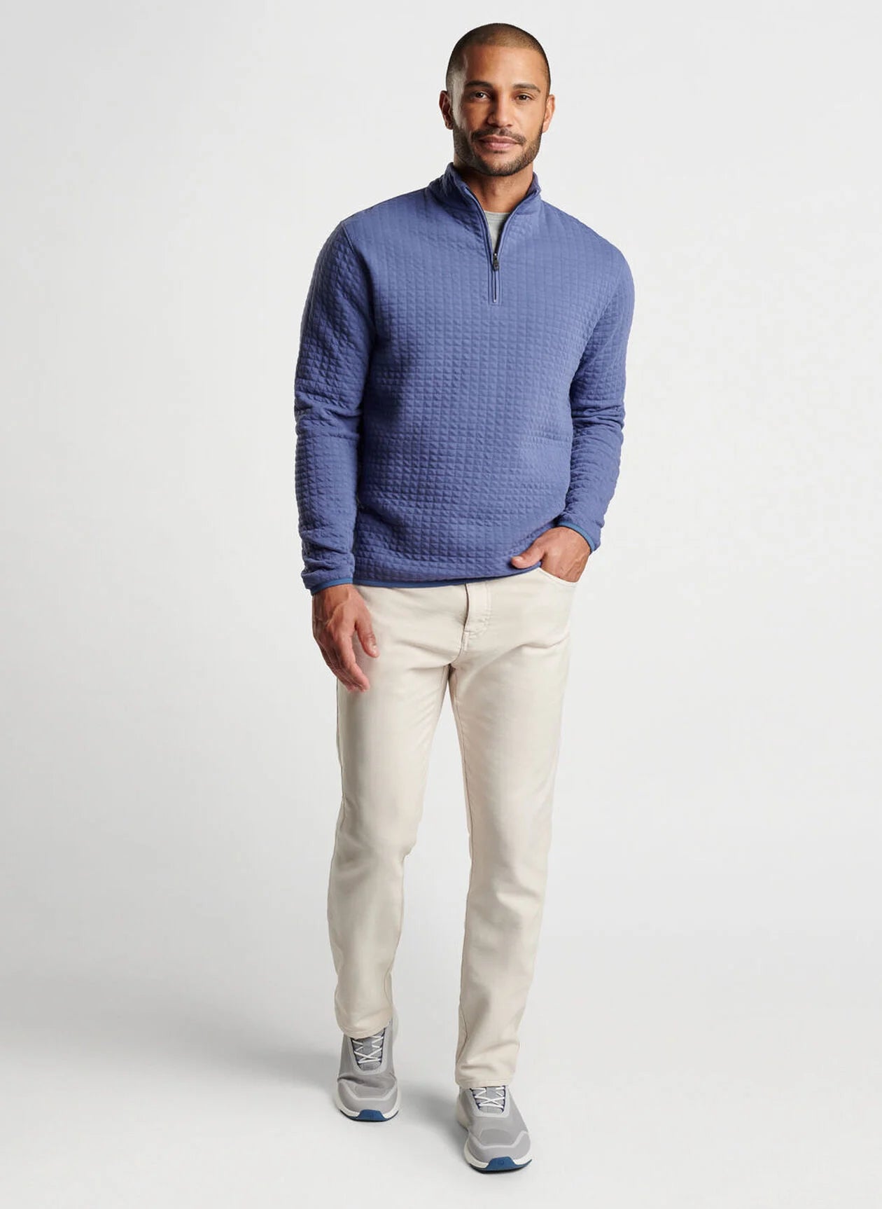 Men's Coats with Relaxed FitsPeter Millar Quad Quilted Quarter-Zip