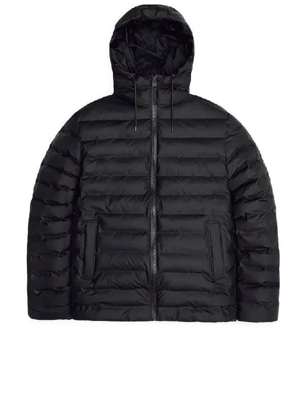Warm Men's Down JacketsRains Lohja Puffa Jacket in Black