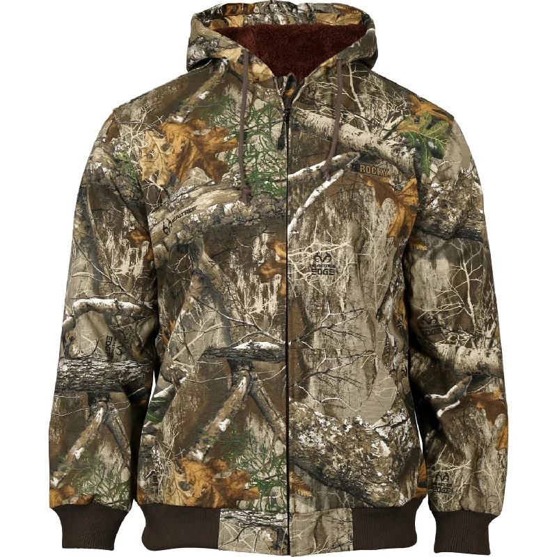 Men's Coats with LiningRocky Mens ProHunter Chore Realtree Edge Cotton Coat
