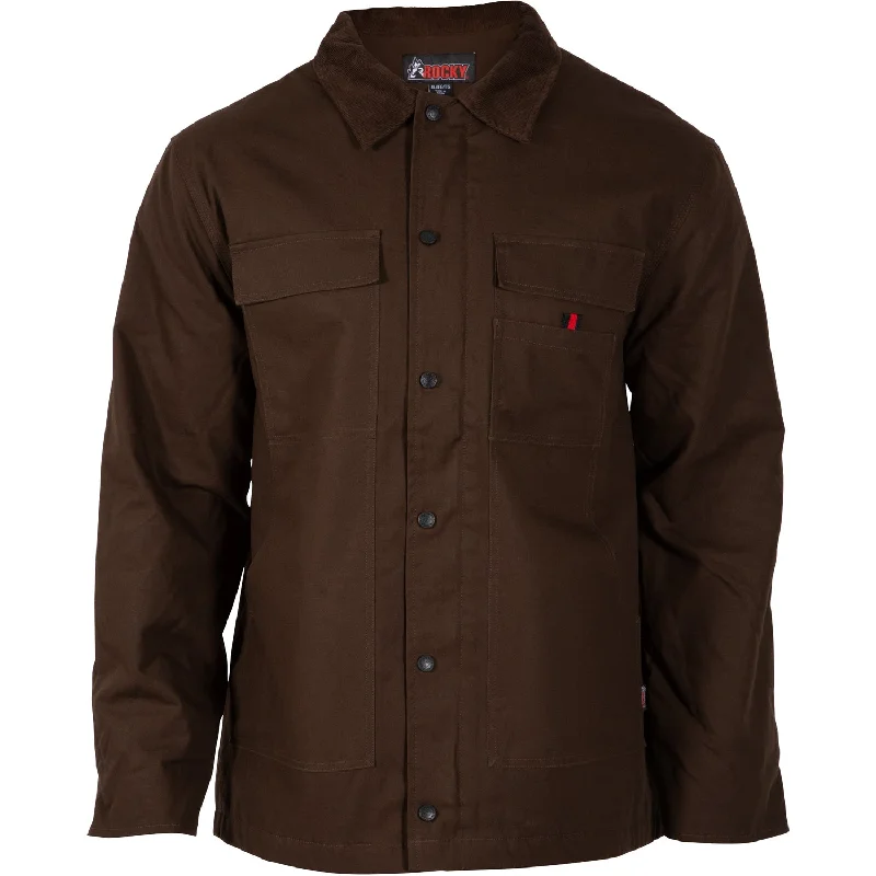 Men's Coats with Water-Repellent FabricRocky Mens Worksmart Collared Ranch Demitasse 100% Cotton Coat Men's Coats with Water-Repellent FabricRocky Mens Worksmart Collared Ranch Demitasse 100% Cotton Coat