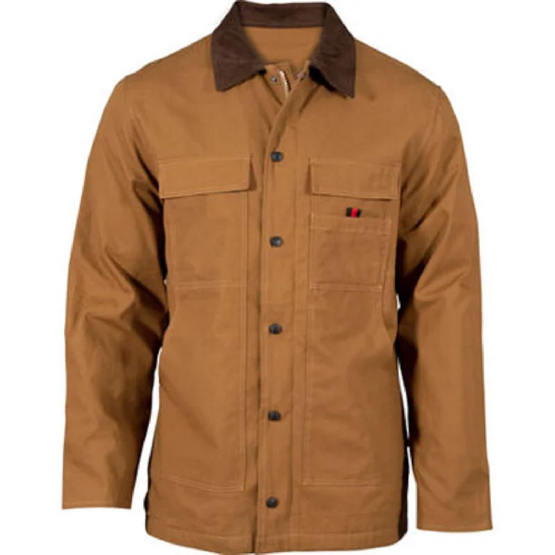 Men's Coats with ZippersRocky Mens Worksmart Collared Ranch Tan 100% Cotton Coat