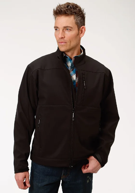 Men's Coats for Casual WearRoper Mens Black Polyester Conceal Carry Fleece Jacket