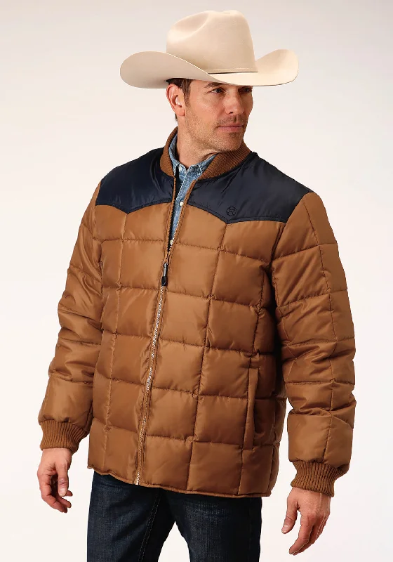 Men's Coats Made in the USARoper Mens Brown Polyester Quilted Insulated Jacket