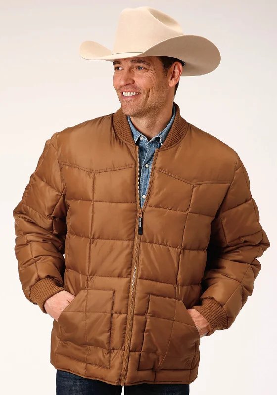 Modern Men's Field JacketsRoper Mens Caramel Polyester Insulated Jacket