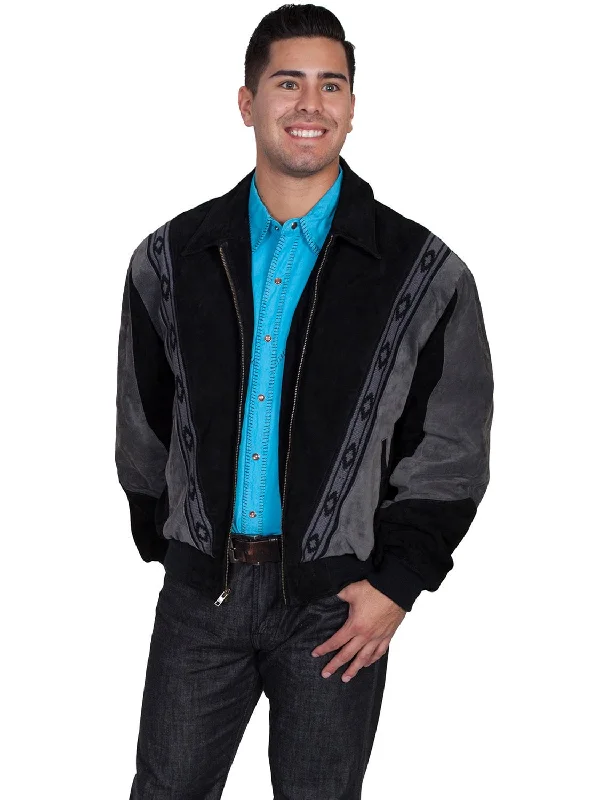 Versatile Men's Pea CoatsScully Leather Mens Black W/Dk Grey Boar Suede Rodeo Jacket Versatile Men's Pea CoatsScully Leather Mens Black W/Dk Grey Boar Suede Rodeo Jacket