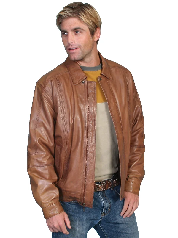Men's Coats with Water-Repellent FabricScully Leather Mens Premium Lambskin Zip Front Jacket Cognac Soft Men's Coats with Water-Repellent FabricScully Leather Mens Premium Lambskin Zip Front Jacket Cognac Soft