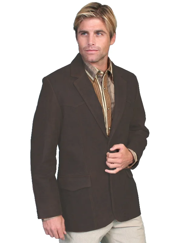 Men's Coats for WorkScully Leather Mens Western Sportcoat Blazer Jacket Button Front Brown