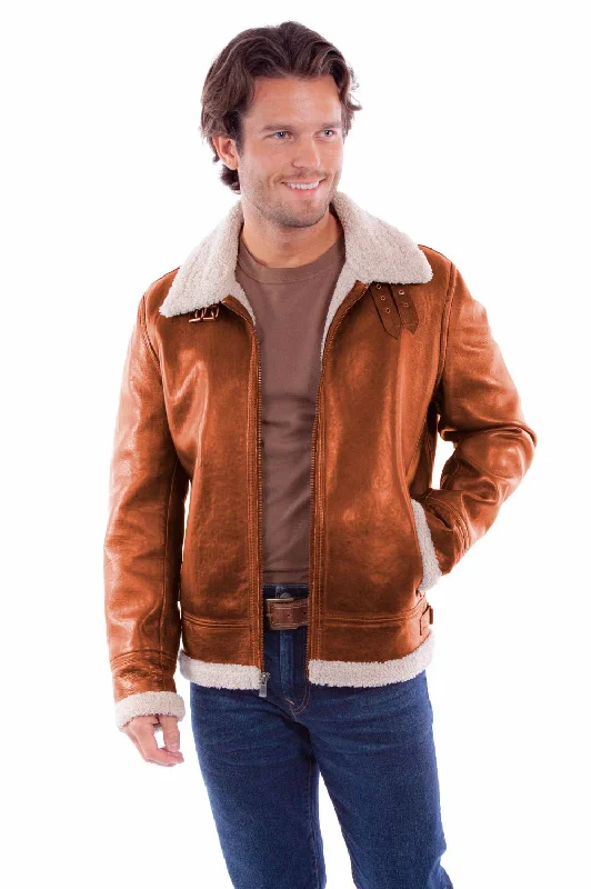 Men's Coats for Every OccasionScully Mens B3 Bomber Cognac Leather Leather Jacket