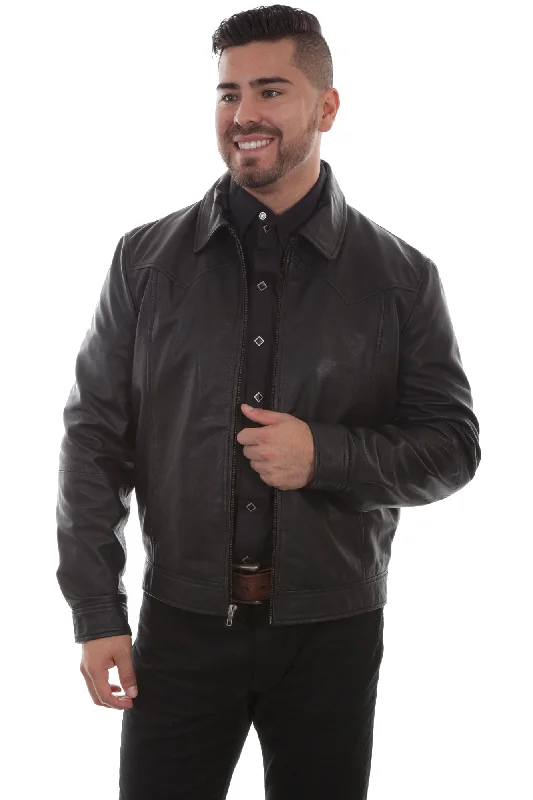Men's Coats for LayeringScully Mens Black Lambskin Contemporary Jacket