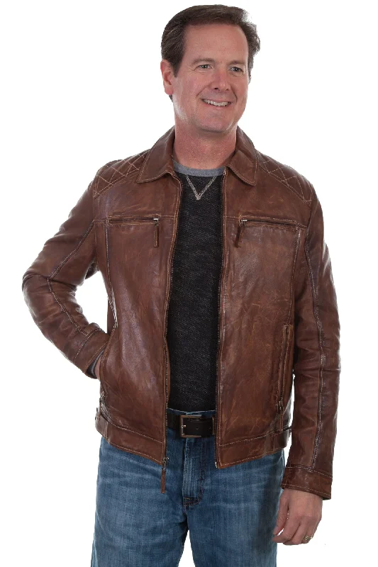 Modern Men's Field JacketsScully Mens Brown Lamb Leather Rich Jacket