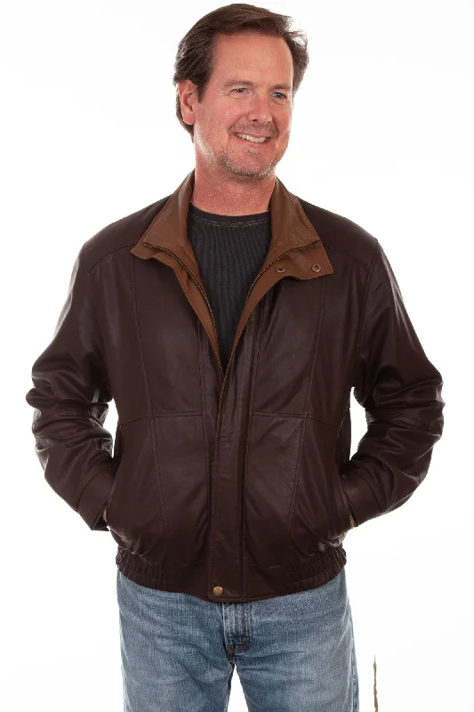 Men's Coats with Adjustable SleevesScully Mens Chocolate/Cognac Leather Dbl Collar Jacket Men's Coats with Adjustable SleevesScully Mens Chocolate/Cognac Leather Dbl Collar Jacket