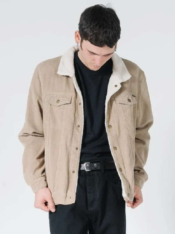 Men's Coats for WorkSherpa Wanderer Corduroy Jacket - Vintage Khaki