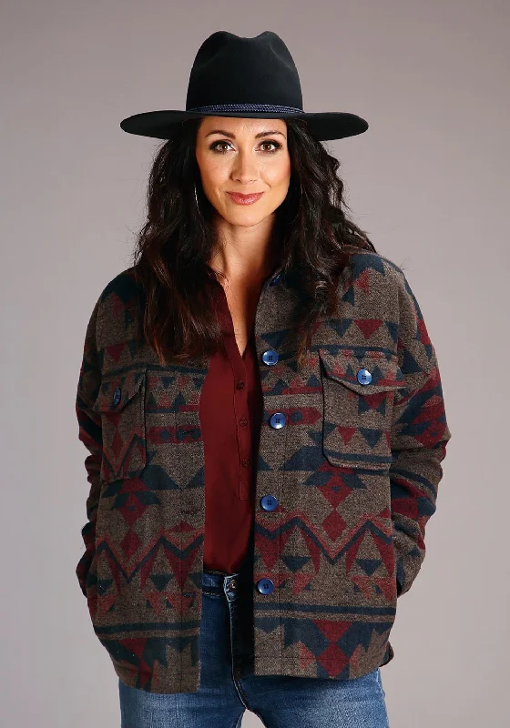 Men's Coats with Quick-Dry FabricStetson Womens Navy Multi Wool Blend Aztec Button Jacket Men's Coats with Quick-Dry FabricStetson Womens Navy Multi Wool Blend Aztec Button Jacket