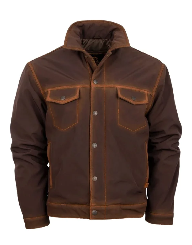 Men's Coats with Contrast StitchingSTS Ranchwear Mens Brumby Enzyme Brown 100% Polyester Denim Cut Softshell Jacket Men's Coats with Contrast StitchingSTS Ranchwear Mens Brumby Enzyme Brown 100% Polyester Denim Cut Softshell Jacket