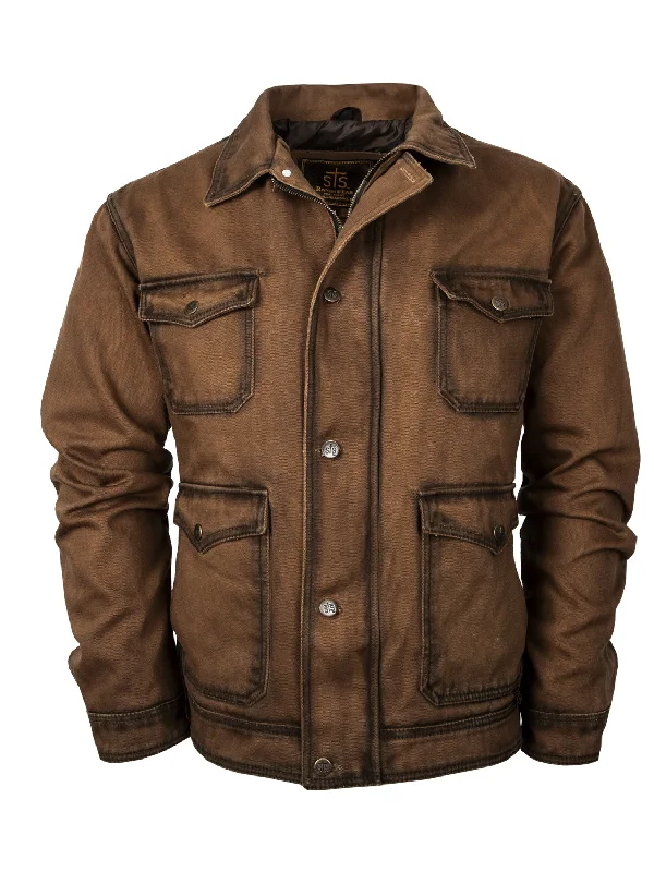 Men's Coats for Big and TallSTS Ranchwear Mens Brush Buster Rustic Brown 100% Cotton Cotton Jacket Men's Coats for Big and TallSTS Ranchwear Mens Brush Buster Rustic Brown 100% Cotton Cotton Jacket