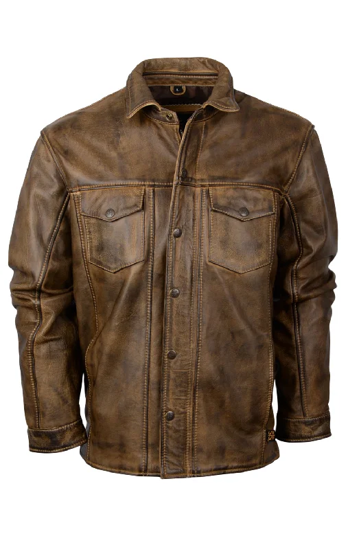 Men's Coats with Fur TrimSTS Ranchwear Mens Ranch Hand Brush Leather Leather Jacket