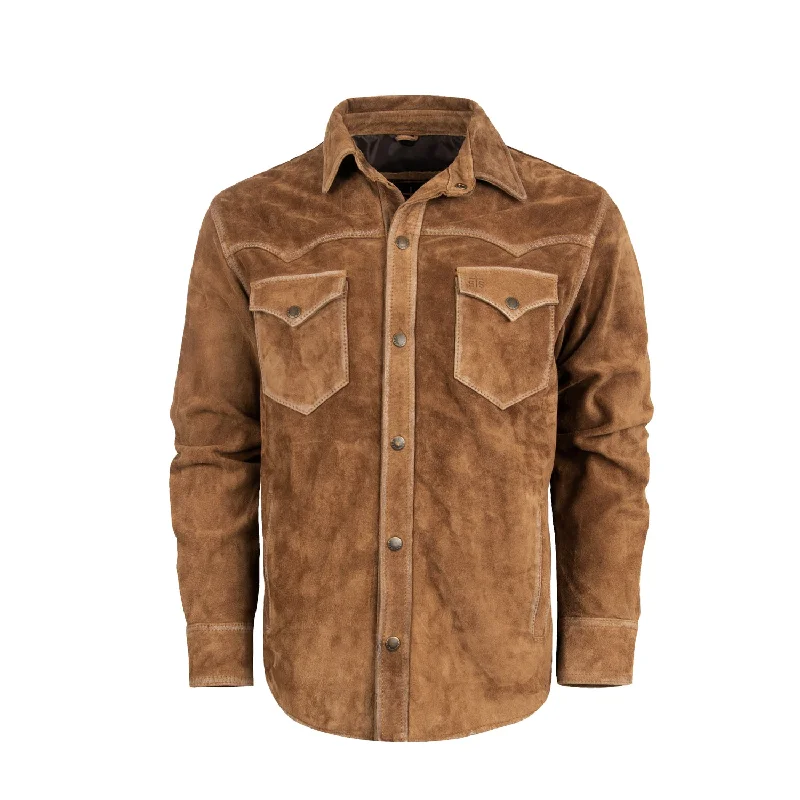 Designer Men's OvercoatsSTS Ranchwear Mens Scottsdale Caramel Suede Leather Jacket