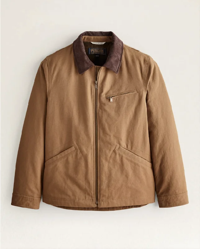 Men's Coats with Adjustable HemsTahoma - Canvas Trucker Jacket<br>Saddle