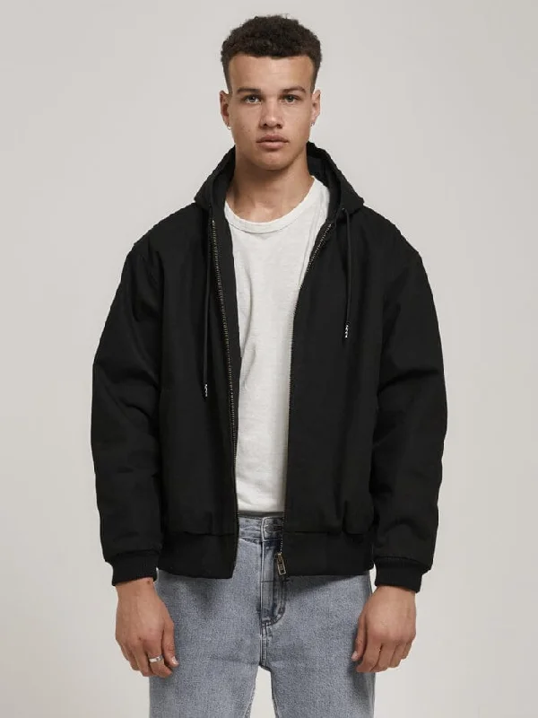 Warm Men's Down JacketsThrills Union Hood Jacket - Black