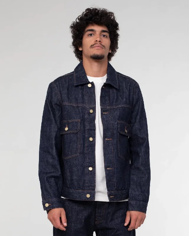 Men's Coats for Winter CampingType Dust 14oz Heavy Denim Jacket - Indigo