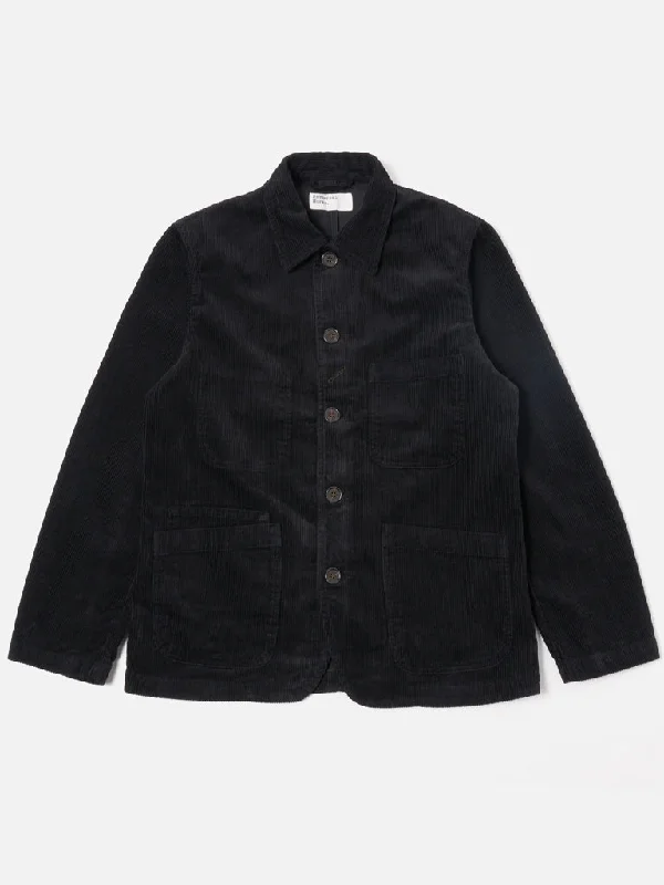 Men's Coats for Mild WeatherUniversal Works Cord Bakers Jacket in Black
