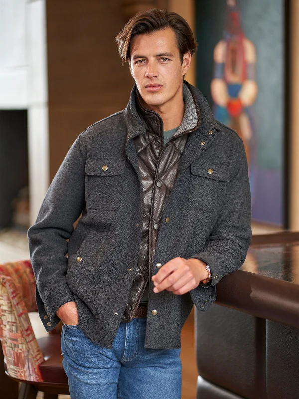 Men's Coats for Tall MenValentin Wool Shirt Jacket
