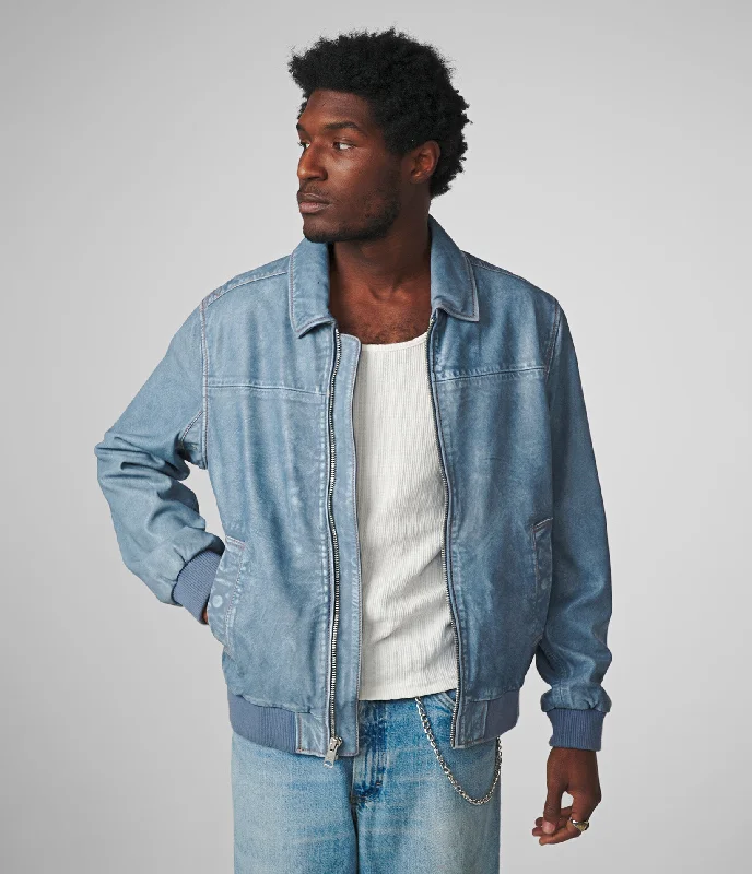 Waterproof Men's ParkasNash Denim Leather Bomber