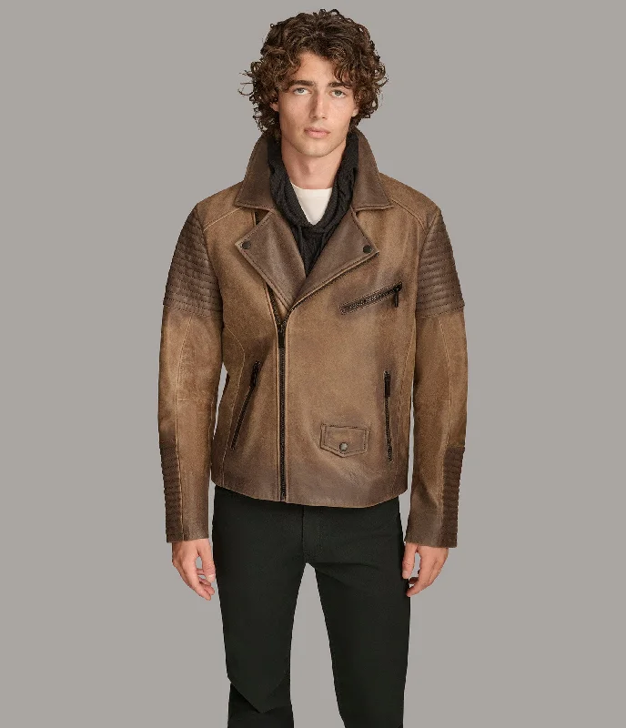 Men's Coats with Vintage StyleDom Padded Moto